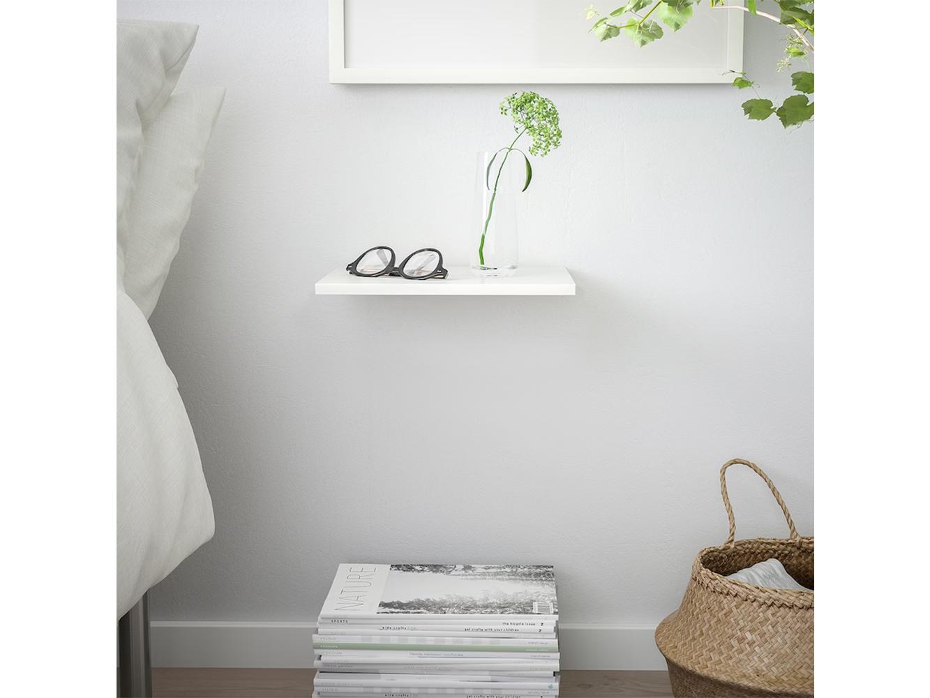 Полка настенная Лак 14 white ИКЕА (IKEA) изображение товара